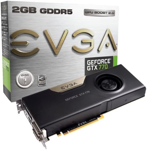 EVGA GeForce GTX770 2GB GDDR5 256bit, двојна врска DVI-I, DVI-D, HDMI, DP, SLI подготвени графички картички за графички картички