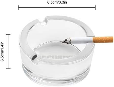 Безбедносни писма стакло пепелник за цигари тркалезни фиоки за пепел за домашна канцеларија и ресторани