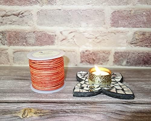 Cords Craft® | 2,00мм тркалезна кожа кабел за накит за правење ѓердани нараквици за нараквици за коса, додатоци за монистра работа DIY занаети и хоби проекти
