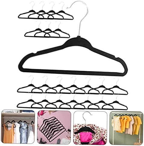 Kisangel Hangers 20 парчиња кои не се наоѓаат на дете, бебе анти-лизгачки решетки Организатор Организатор Облека, ставајќи пластична
