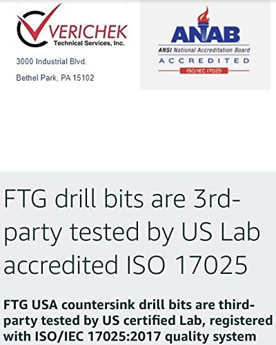 FTG USA Wood Countersink Dript Bit Set 3 PC Countersink Bit6810 затегнати битови за вежбање со подобрена облога за вршење на врски