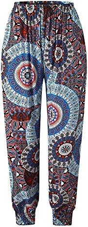 Beuu Харем панталони за жени хиписки боемски обични цигански панталони, јога пантолони - Баги Бохо хареми панталони