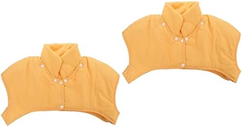 Veemoon 2 парчиња облека жолта тврда поддршка Поддршка за затоплување на вратот затоплување термичко и задно загревање