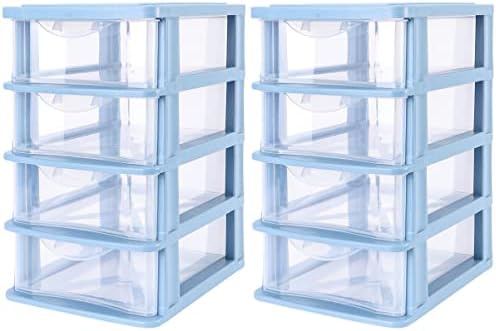 Алипис 2 парчиња фиоки за складирање Организатор за складирање на куќи за складирање на организатор за складирање на фиоки за пластична фиока