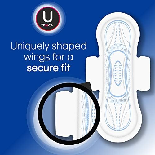 U By Kotex Security Maxi Pads со крилја, преку ноќ, незначен, 70 брои