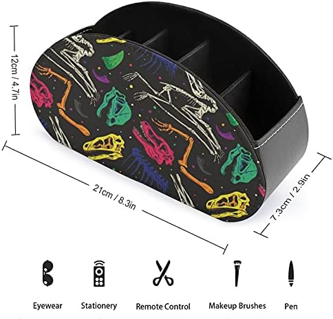 Шарени диносауруси фосилен држач за далечински управувач Кади за складирање на кутија за десктоп организатор за телевизиски далечински материјали