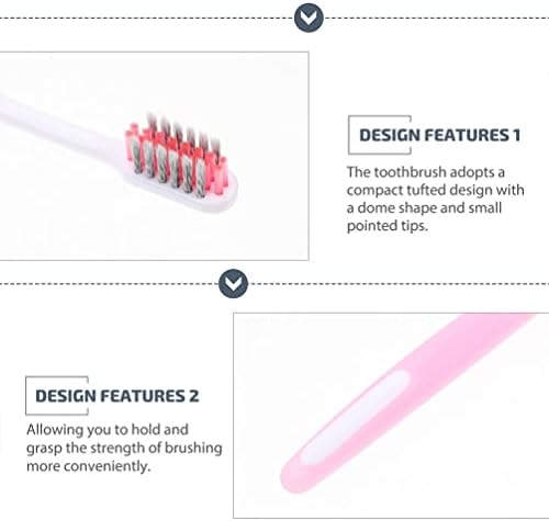 Алатка за чистење на додатоци за кампување Doitool 5 парчиња за возрасни преносни четки за заби мека четка за заби за заби Мала глава