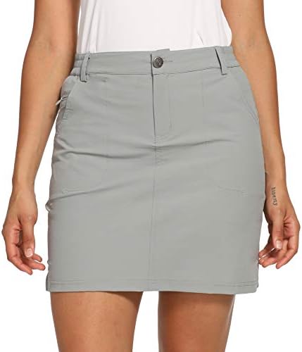 CQC Women'sенски Outdoor UPF 50+ Golf Skort Casual Active Active Scorts Building Shorts со џебови