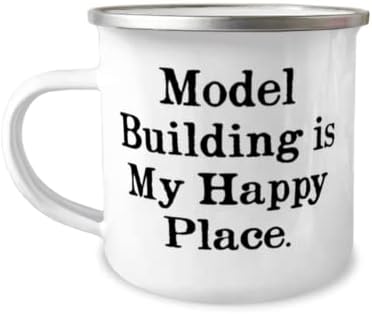 Градење на модел на гаг 12oz кампер кригла, зграда на модели е мое среќно место, совршени подароци за мажи жени, подароци за роденден,