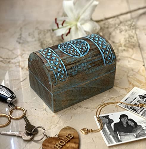 Големата Индиска Чаршија Прекрасни Идеи За Роденденски Подароци Рачно Изработена Декоративна Дрвена Кутија За Накит Со Келтска Резба