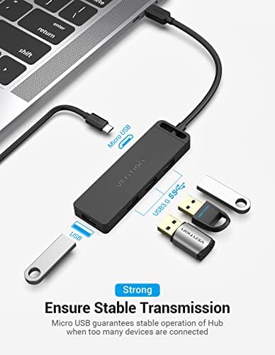 USB C Центар ЗА ВЕНТИЛАЦИЈА, USB Тип C ДО USB Адаптер со 4 USB 3.0 Порти, THUNDERBOLT 3 USB 3.0 Порта со Поддршка За Напојување,