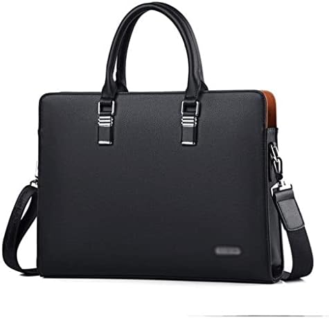 Shzbcdn Машка торба Кожа од рамо за рамо за деловни чанти лаптоп лежерна чанта со голем капацитет