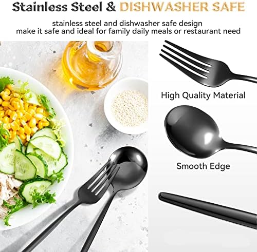 60 парчиња прибор за прибор за прибор за јадење од не'рѓосувачки челик сет кујнски ресторански прибор постави лажици вилушки нож постави услуга