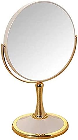 Огледало за облекување на суета огледало, козметичко огледало, метална десктоп со метална двојна преносна преносна целосна ротација