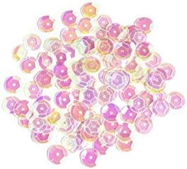 Братучед DIY кристал iridescent 10 mm cupped sequpins, 120 парчиња, јасни