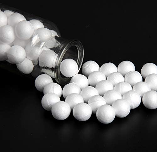 Sbyure 100 парчиња занаетчиски топки од пена 20мм бела полистиренска пена топка за DIY уметнички занает, украси, домаќинство,