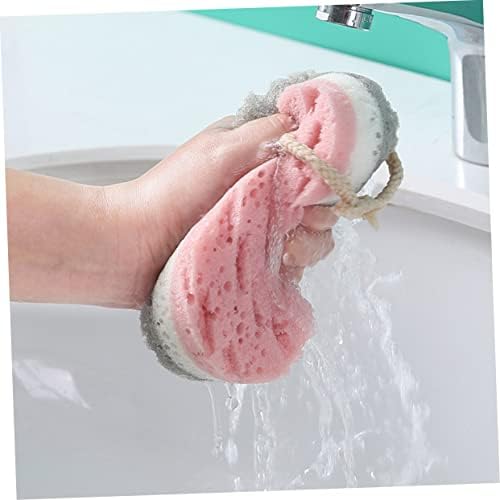 Zerodeko 4PCS ексфолирачки сунѓер сунѓери за чистење на телото за миење на телото, чистач, чистач за чистење сунѓер, сунѓер за чистење
