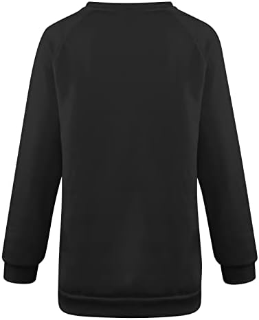 Маичка за џемпери за Денот на вineубените за жени маичка со долги ракави маичка со голема големина на екипажот на вратот на вратот