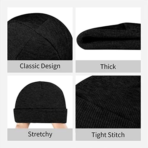 Шафени Бејни капа мажи жени подароци - зимски топли плетени капи плетете капаче за бенки за трчање црно