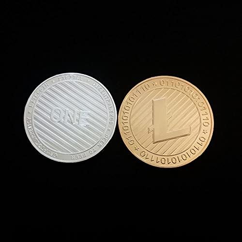 1 парчиња Комеморативна Монета Позлатена Сребрена Монета Литекоин Литекоин Виртуелна Криптовалута 2021 Монета За Собирање Со