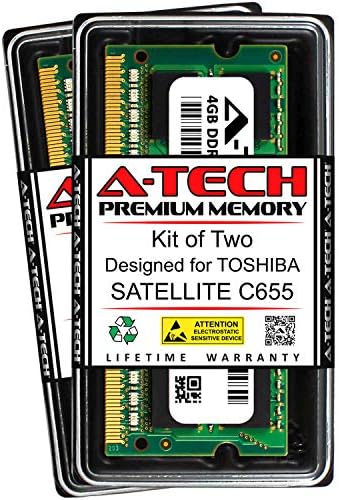 A-Tech 8GB RAM МЕМОРИЈА ЗА Toshiba Сателит C655 | DDR3 1333MHz SODIMM PC3-10600 204-Пински Не-ECC Меморија Надградба Комплет