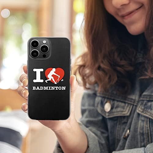 Сакам Бадминтон Телефон Случај TPU Shockproof Моден Дизајн Телефон Школка Заштитен Капак Компатибилен со iPhone 13 Про