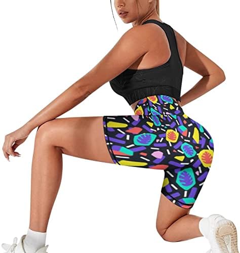 Lushersенски шорцеви за меки велосипедисти со шорцеви за жени за контрола на стомакот со високи половини за јога за вежбање атлетски