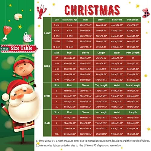 Божиќ Семејство Пижами Појавување Поставува Божиќ Долги Ракави Дедо Мраз Врвот Карирани Панталони Симпатична Семејство Божиќ Пјс Облека