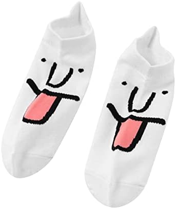 Смешни чорапи на екипажот шарен чешлано памук забавен израз на личност мода емоции чорапи жени мими
