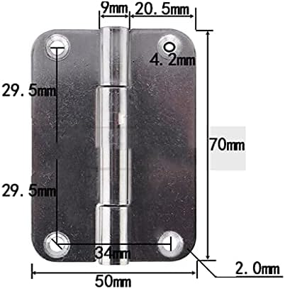 SDFGH 10 парчиња/сет на 3-инчни шарки од не'рѓосувачки челик, шарки за индустриска опрема, шарки за механичка опрема се задебелени 2,0мм