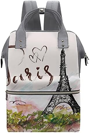 Ајфеловата Кула Париз Торба За Пелени Ранец Водоотпорна Мама Торба Ранец Со Голем Капацитет