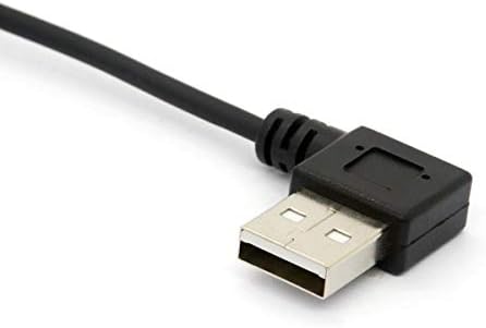 АГОЛЕН USB Кабел, ПРОЛЕТ Намотан USB ДО Микро-USB Продолжен Кабел 90 Степен USB а До Микро Б Машко Олово