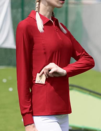 Jackек Смит женска маица Поло кошула со палети со атлетски кошули со долг ракав со странични џебови