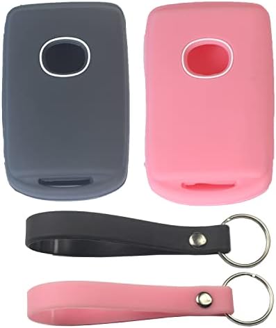 KCPROS 2PCS гумен силиконски 3/4 копчиња паметен клуч за капаци на кожата на кожата без клуч без клуч со клуч со клуч, компатибилен