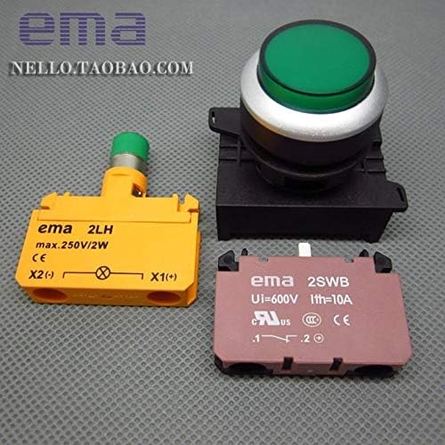 [ Са ]Увезува ема 22мм осветлен прекинувач За копчиња Е2*. А/М самозаклучување/ресетирање DC6V/12V/24V/AC110/220V 1NN/1NC-10P -