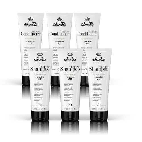 Слатка професионалец - Првиот пакет од 3 сет за шампон и балсам за зацрвстување - хијалуронска киселина, затегнување на косата за прогресивен
