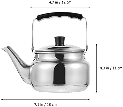 Филтер за кафе со пароброд, голем чајник 1 компјутер 1л чај котел со чај од не'рѓосувачки челик чајник, подготвувајќи топла
