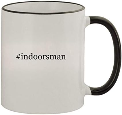 Подароци на Ник Нок indoorsman - 11oz обоена рачка и кригла со кафе, црно