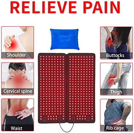 Уреди за терапија со црвена светлина Dgxinjun во близина на инфрацрвена LED голема подлога за олеснување на болки во грбот за долниот
