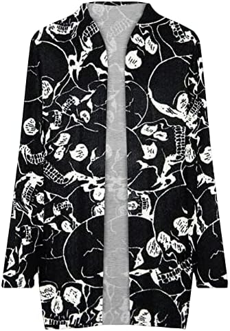 2022 Моден кардиган за жени обичен лабав долг ракав Отворен преден лесен палта есен модна туника врвна блуза