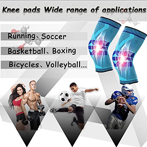 Поддршка за ракав за компресија на коленото за мажи, професионална поддршка за заграда на коленото за трчање, кошарка, фудбал,