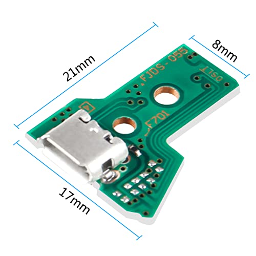 Alamscn 3PCS JDS-030 USB за замена на приклучокот за приклучок за полнење микро USB адаптер со кабел од 12 пински Flex за контролер