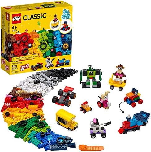 Лего Класични Тули И Тркала 11014 Комплет Играчки За Градење За Деца, Момчиња и Девојчиња на возраст од 4+