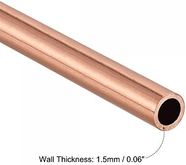 уксел Бакарна Тркалезна Цевка 10мм ОД 1,5 мм Дебелина На Ѕидот Цевки Со Должина од 100мм