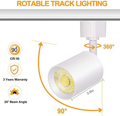 Vanoopee 10W затемнети LED -патеки за осветлување глави h тип на светло за замена на светло 3000k топло бело таванот во центарот на вниманието