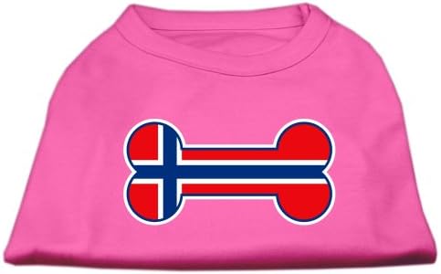 Мираж миленичиња во форма на коска во форма на норвешка со знамето на екранот за печатење, светло розово л