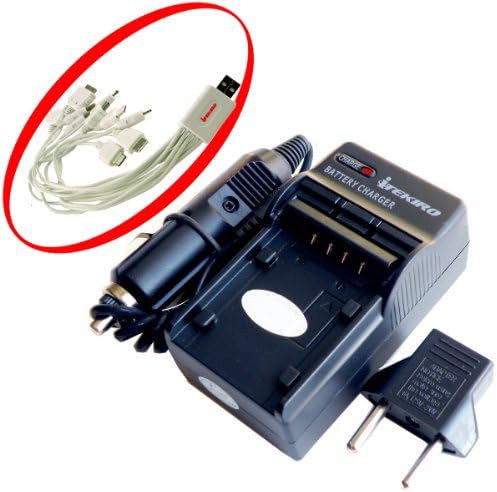 Itekiro AC Wall DC Car Battery Chit Chit For Panasonic SV-AV35 + Itekiro 10-во-1 USB кабел за полнење