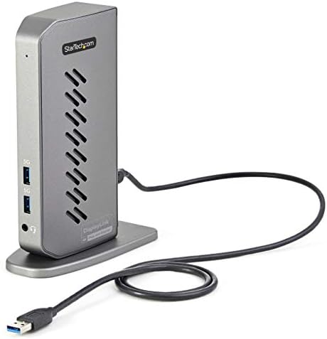 Startech.com USB -C USB -A Dock - Hybrid Universal USB 3.0 Докинг станица за USB -C или USB -A лаптоп - Двојна монитор 4K 60Hz HDMI/DisplayPort