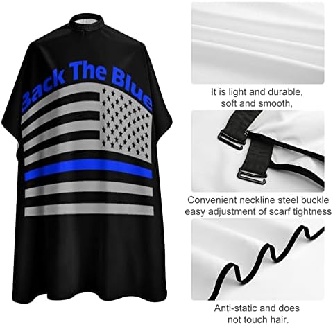 Назад Сини Полицијата Линија НАС Знаме Берберот Кејп Професионални Фризура Престилка Симпатична Коса за Сечење Кејп за Момчиња