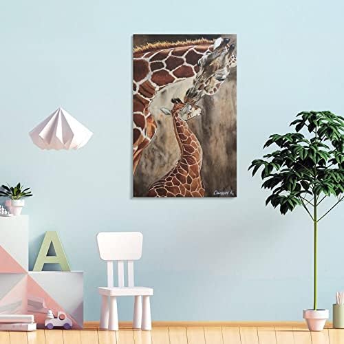 Животински Постери Жирафа Мајка Расипува Бебе Постери За Момчиња Соба Диносаурус Постери Платно Ѕид Уметност Отпечатоци За Ѕид Декор Соба Декор
